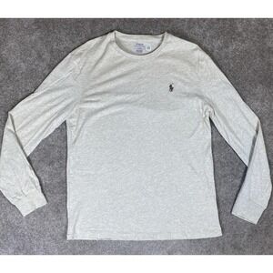 Polo Ralph Lauren Shirt Mens Me Mint Tan Long Sleeve Crewneck Embroidered Pony